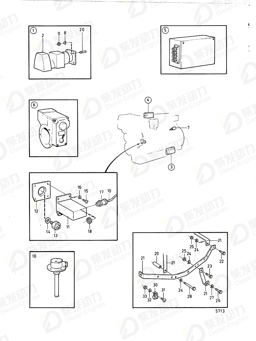 VOLVO Attaching plate 843103 Drawing